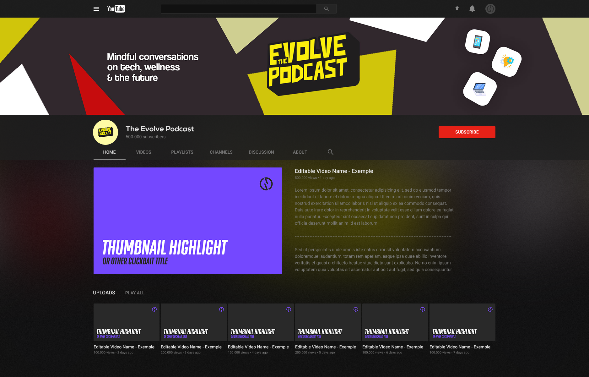 YouTube Channel Banner II